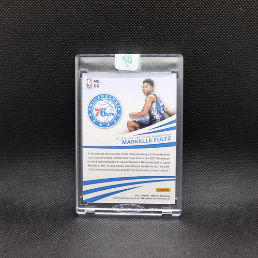 2017-18 Markelle Fultz Absolute #66 Enscased Rookie Card