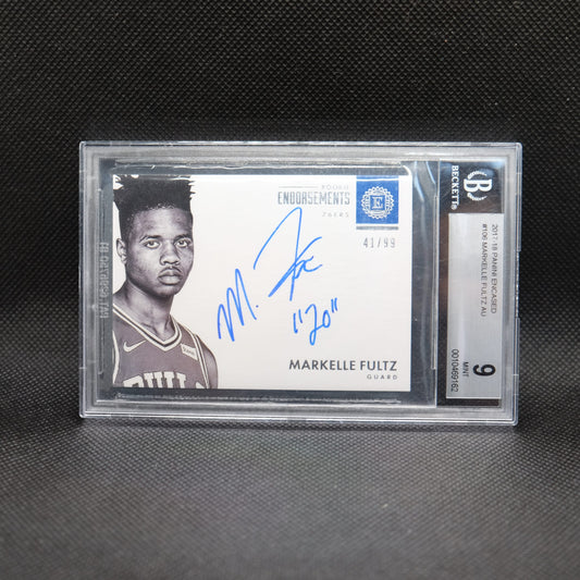2017-18 Markelle Fultz Encased Rookie Endorsements Autograph /99 BG 9