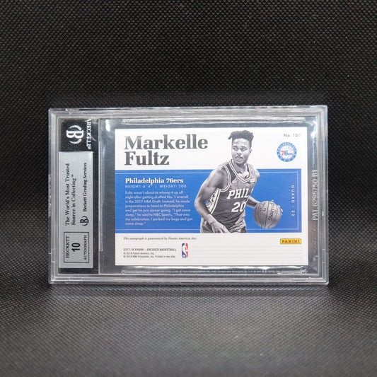 2017-18 Markelle Fultz Encased Rookie Endorsements Autograph /99 BG 9