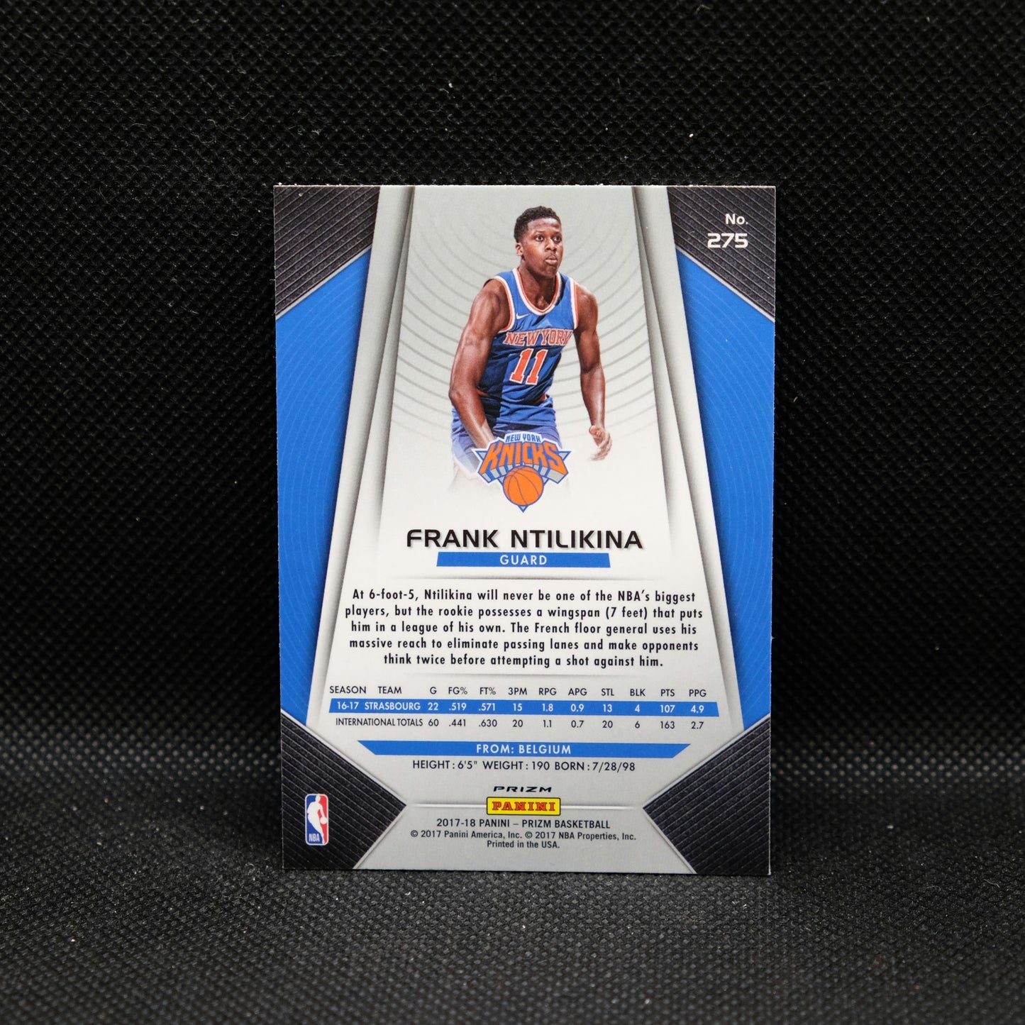2017-18 Frank Ntilikina Prizm #275 Silver Prizm