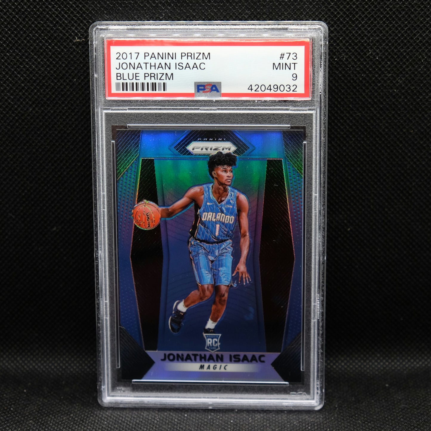 2018-19 Jonathan Isaac Prizm #73 Blue Prizm /199 Rookie PSA 9 MINT