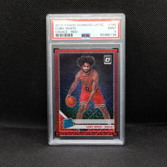 2019-20 Coby White Donruss Optic Rated Rookie Choice Red Prizm /88 PSA 9