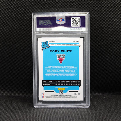 2019-20 Coby White Donruss Optic Rated Rookie Choice Red Prizm /88 PSA 9