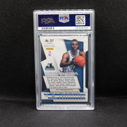 2014-15 Andrew Wiggins Prizm #251 Purple Die Cut Prizm RC /139 PSA 10