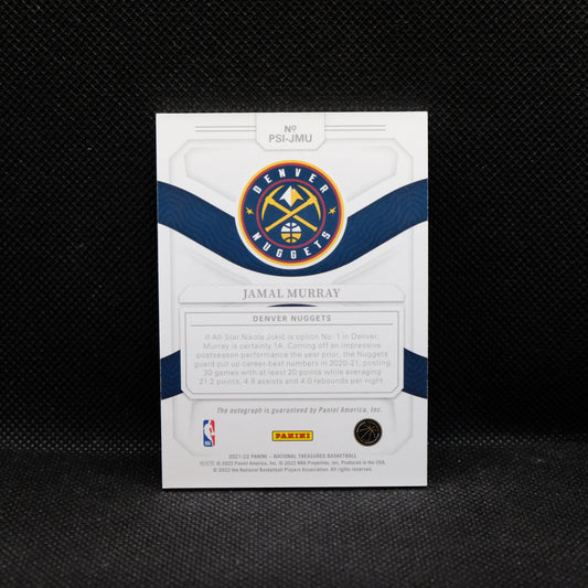 2021-22 Jamal Murray National Treasures Peerless Signatures /25 PSI-JMU