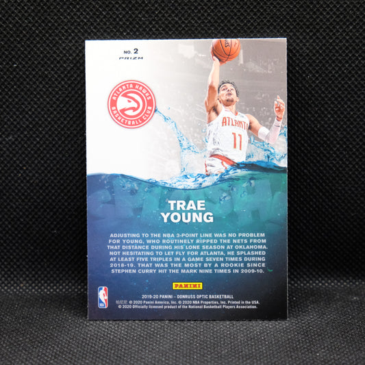 2019-20 Trae Young Donruss Optic Splash #2 Red Wave Prizm