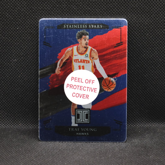 2020-21 Trae Young Impeccable #15 Stainless Stars /75