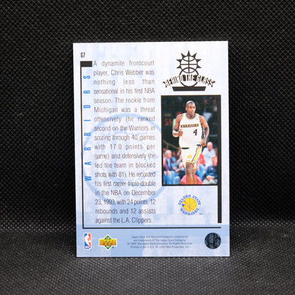 1994 Chris Webber Upper Deck Behind The Glass G7