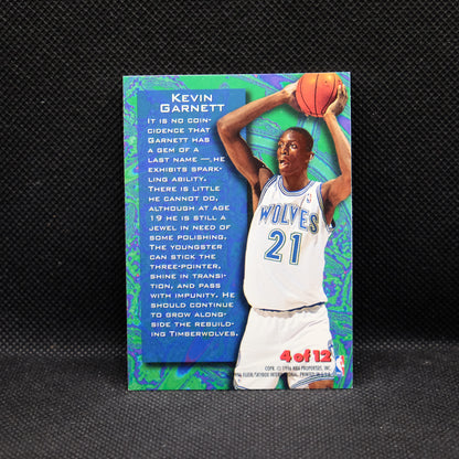 1995-96 Fleer Metal Tempered Steel Kevin Garnett #4 Rookie 4 of 12