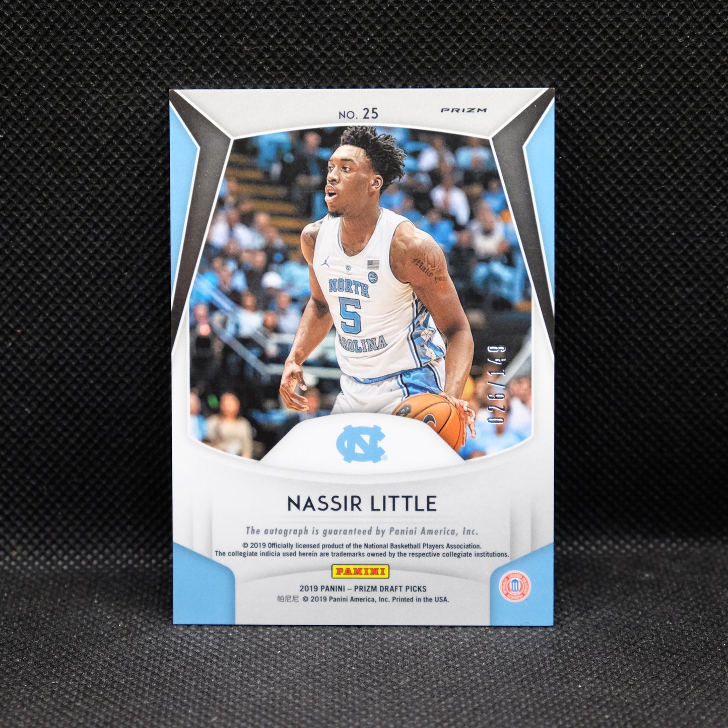2019-20 Nasssir LIttle Prizm Draft #25 Rookie Autograph Green/Purple Prizm /149