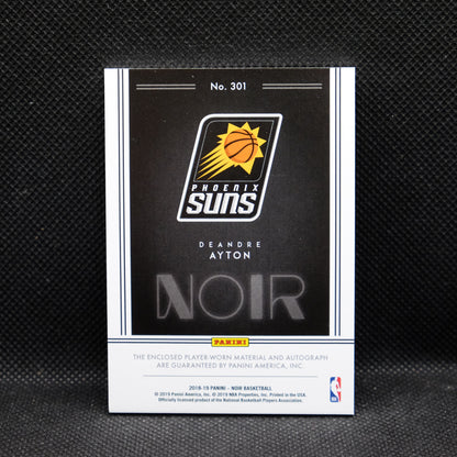 2018-19 Deandre Ayton Noir #301 Rookie Patch Auto /99
