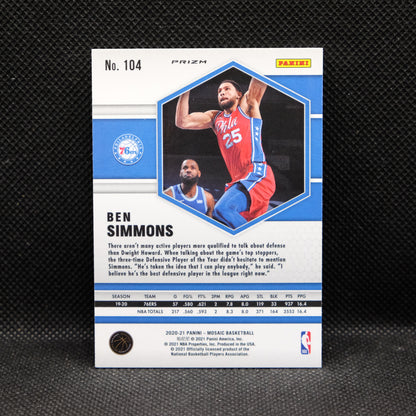 2020-21 Ben Simmons Mosaic #104 Genesis Prizm