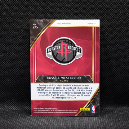 2019-20 Russell Westbrook Select #275 Courtside Gold Prizm
