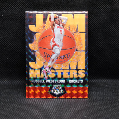 2019-20 Russell Westbrook Mosaic Jam Masters #5 Orange Fluorescent /25