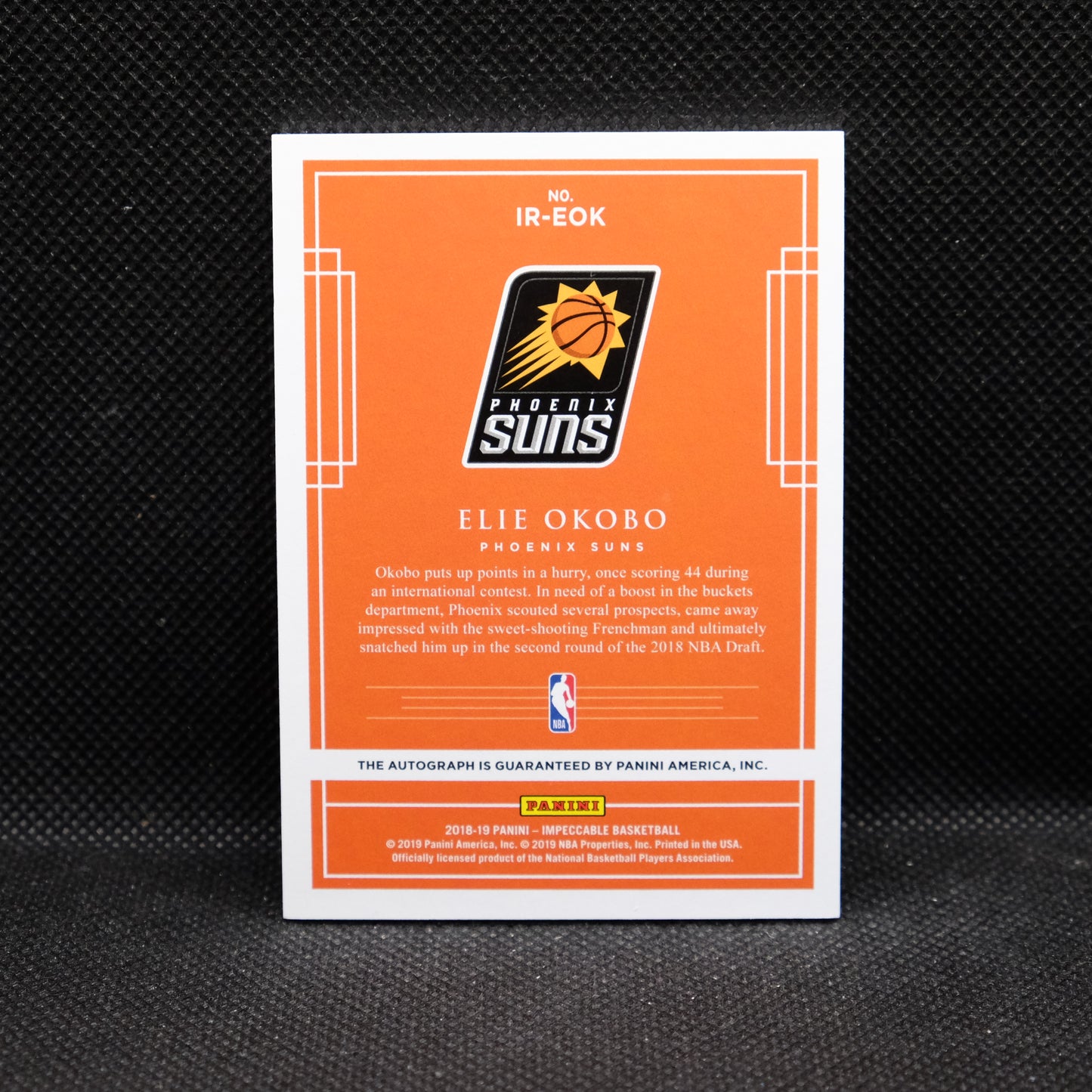 2018-19 Elie Okobo Impeccable IR-EOK Rookie Autograph /99