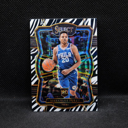 2017-18 Markelle Fultz Select #196 Zebra Prizm SSP Rookie Card