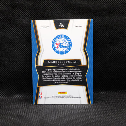 2017-18 Markelle Fultz Select #196 Zebra Prizm SSP Rookie Card