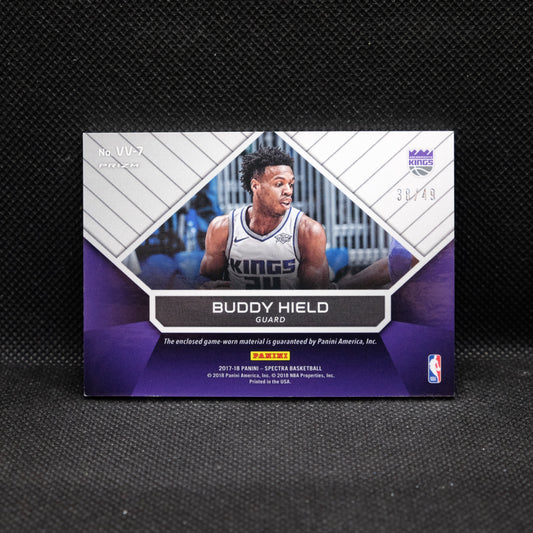 2017-18 Buddy Hield Spectra VV-7 Vested Veterans Blue Fast Break Prizm /49