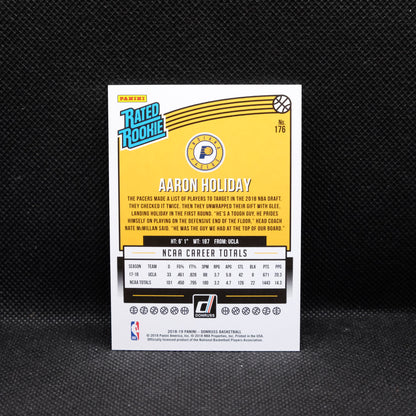 2018-19 Aaron Holiday Donruss Rated Rookie Yellow Laser /25