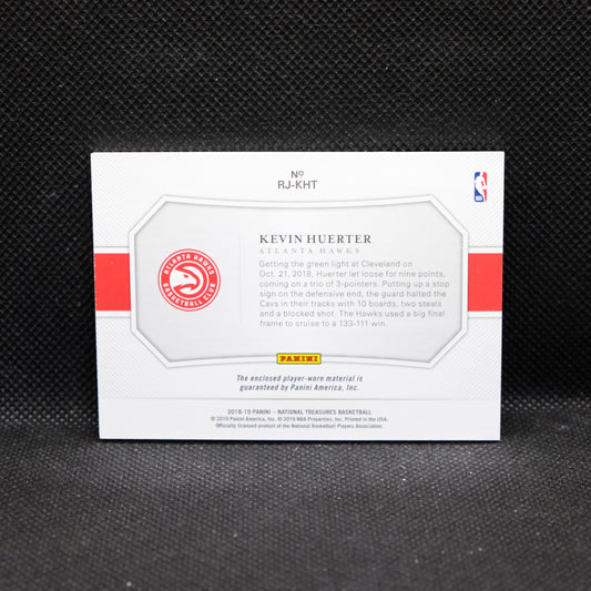 2018-19 Kevin Huerter National Treasures RJ-KHT Rookie Jerseys /99