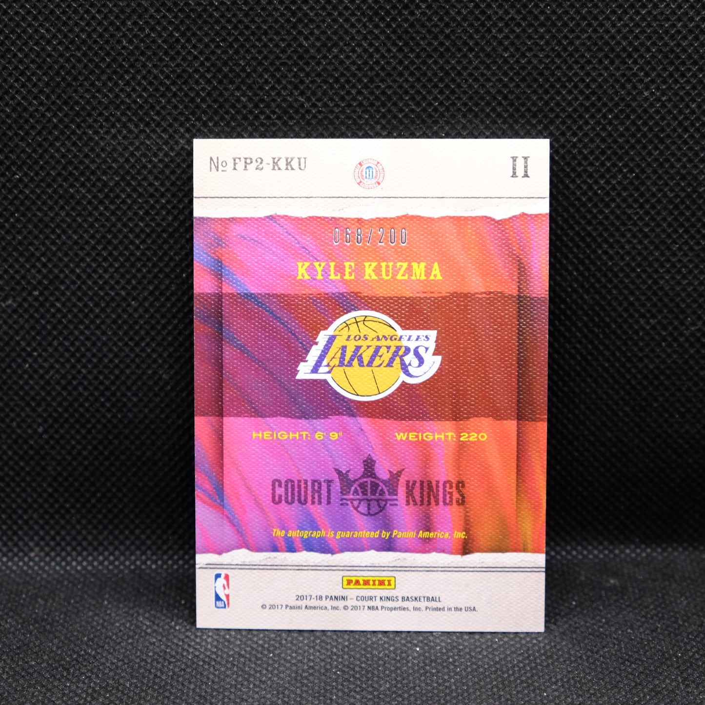 2017-18 Kyle Kuzma Court Kings Fresh Paint Rookie Autograph /200