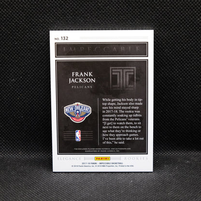 2017-18 Frank Jackson Impeccable #132 Rookie Patch Auto /99