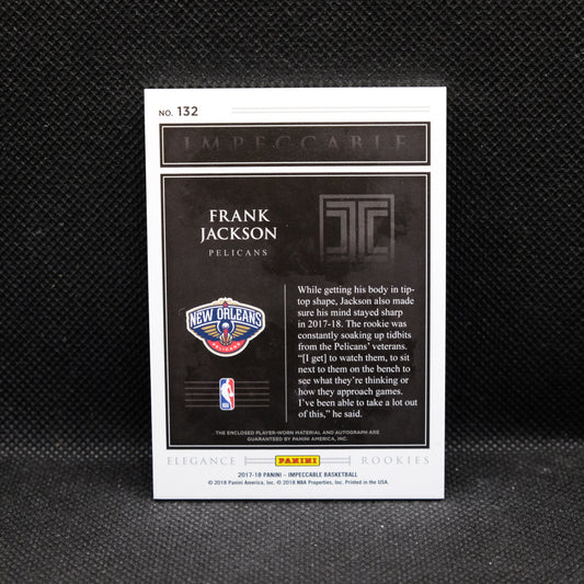 2017-18 Frank Jackson Impeccable #132 Rookie Patch Auto /99