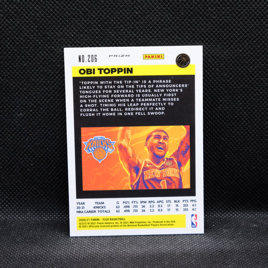 2020-21 Obi Toppin Flux #206 Red Prizm Rookie Card