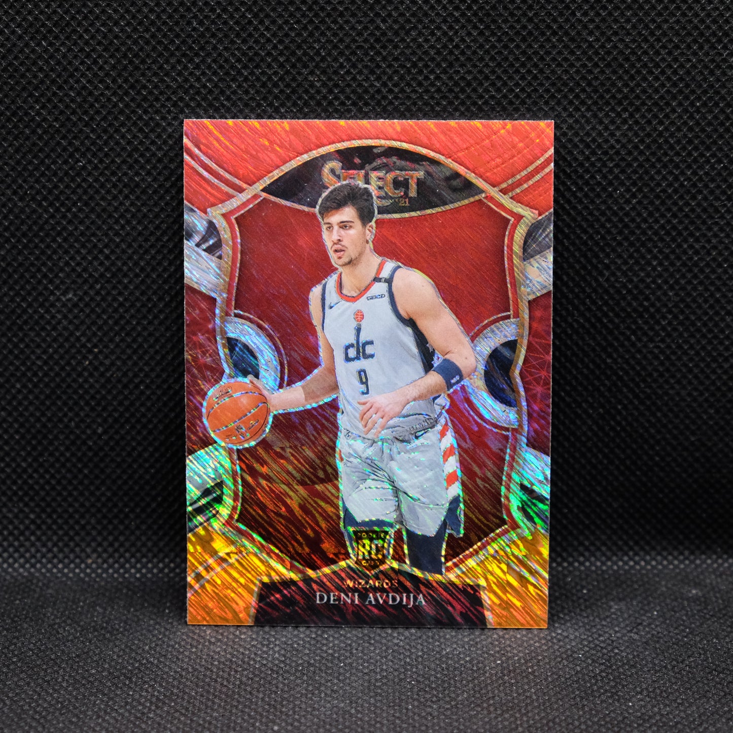 2020-21 Deni Avdija Select #69 Tri Colour Shimmer Prizm Rookie Card