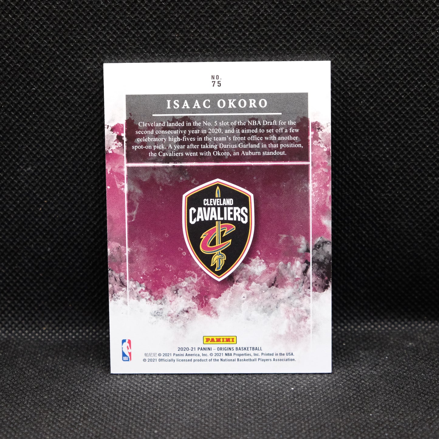 2020-21 Isaac Okoro Origins #75 Rookie Card /25