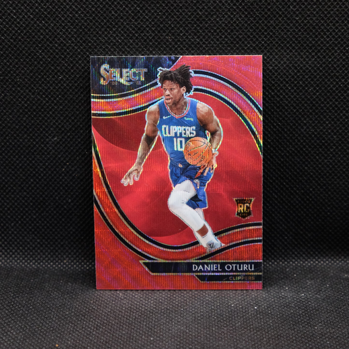 2020-21 Daniel Oturu Select #268 Courtisde Red Wave Prizm Rookie Card