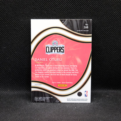 2020-21 Daniel Oturu Select #268 Courtisde Red Wave Prizm Rookie Card