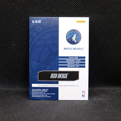 2018-19 Josh Okogie Absolute RA-JOK Rookie Autographs Level 4 1/5