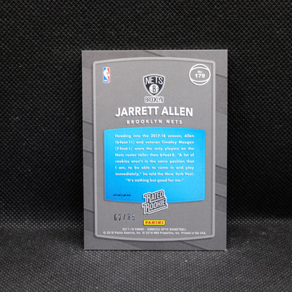 2017-18 Jarrett Allen Donruss Optic Rated Rookie Red Fast Break Prizm /85