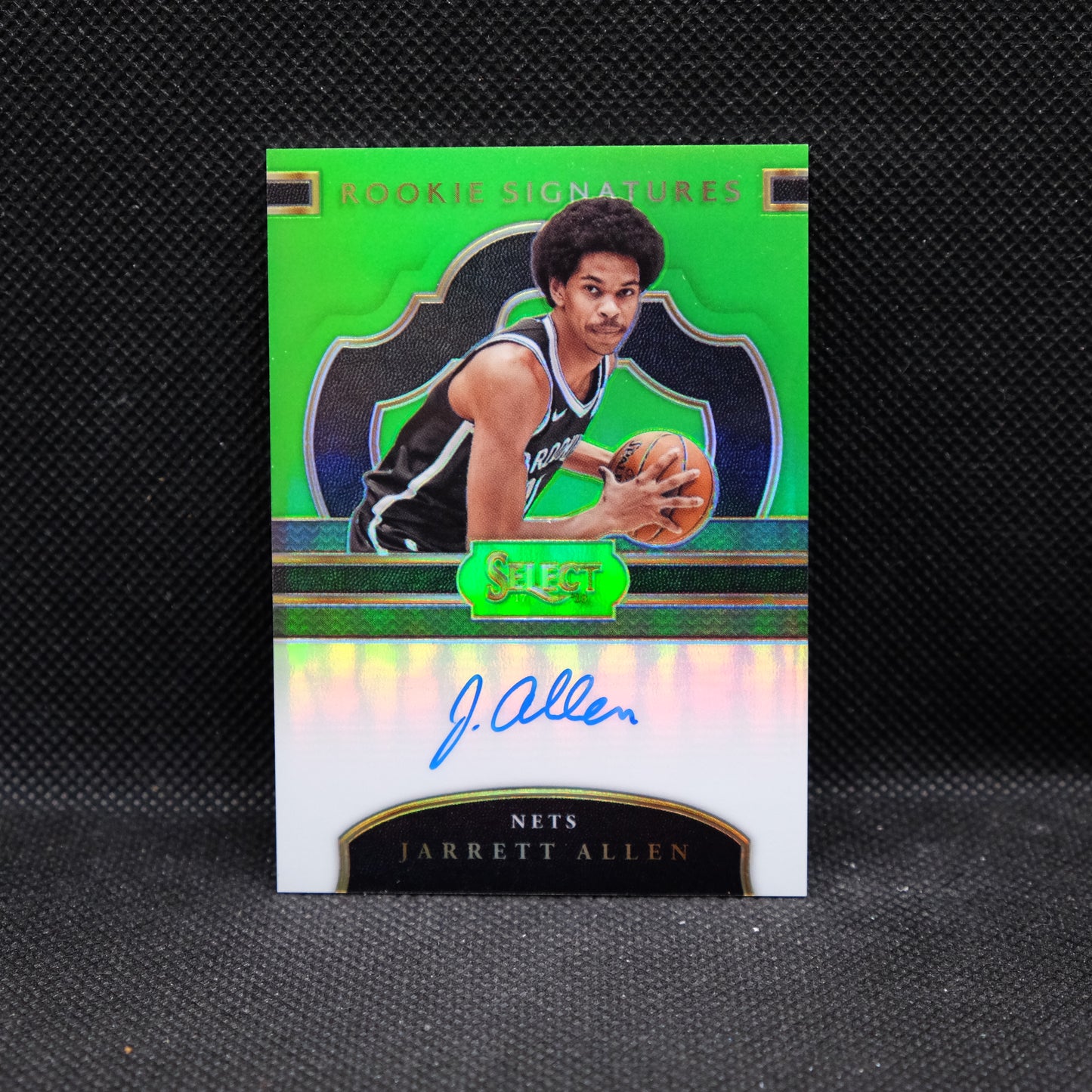 2017-18 Jarrett Allen Select Rookie Signatures Lime Green Prizm /65 RS-JAR