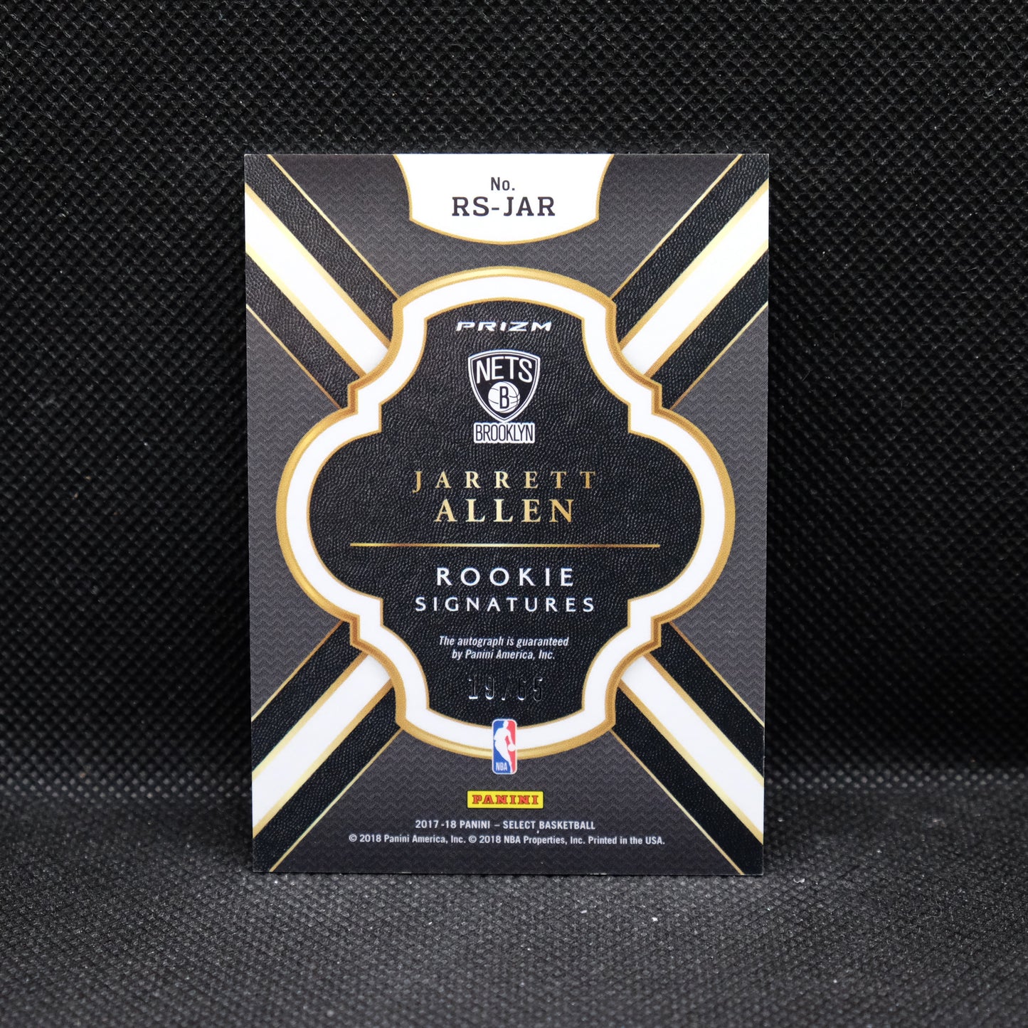 2017-18 Jarrett Allen Select Rookie Signatures Lime Green Prizm /65 RS-JAR