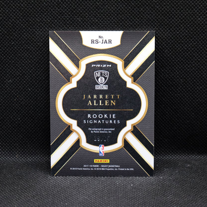 2017-18 Jarrett Allen Select Rookie Signatures Lime Green Prizm /65 RS-JAR