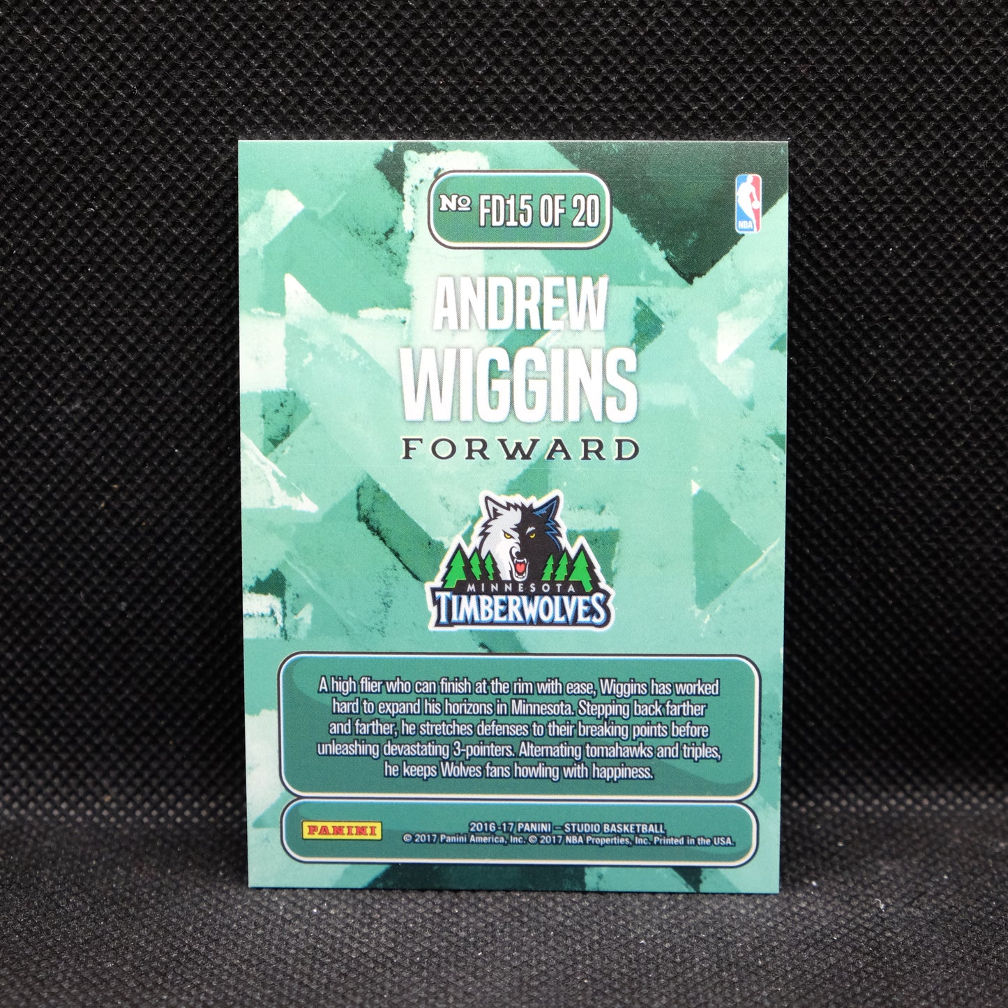 2016-17 Andrew Wiggins Studio From Downtown FD15