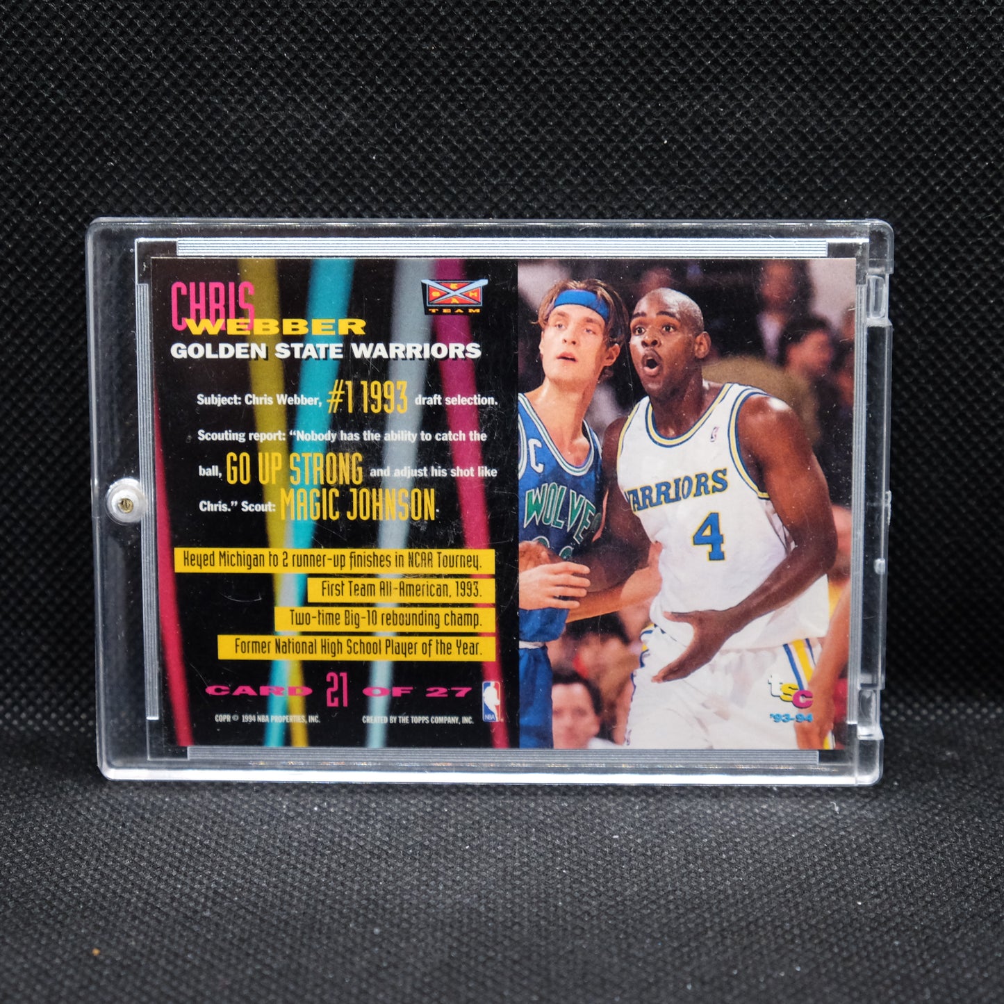 1994 Chris Webber Topps Stadium Club Beam Team #21