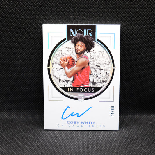 2019-20 Coby White Noir In Focus IF-CBW Rookie Autograph /99