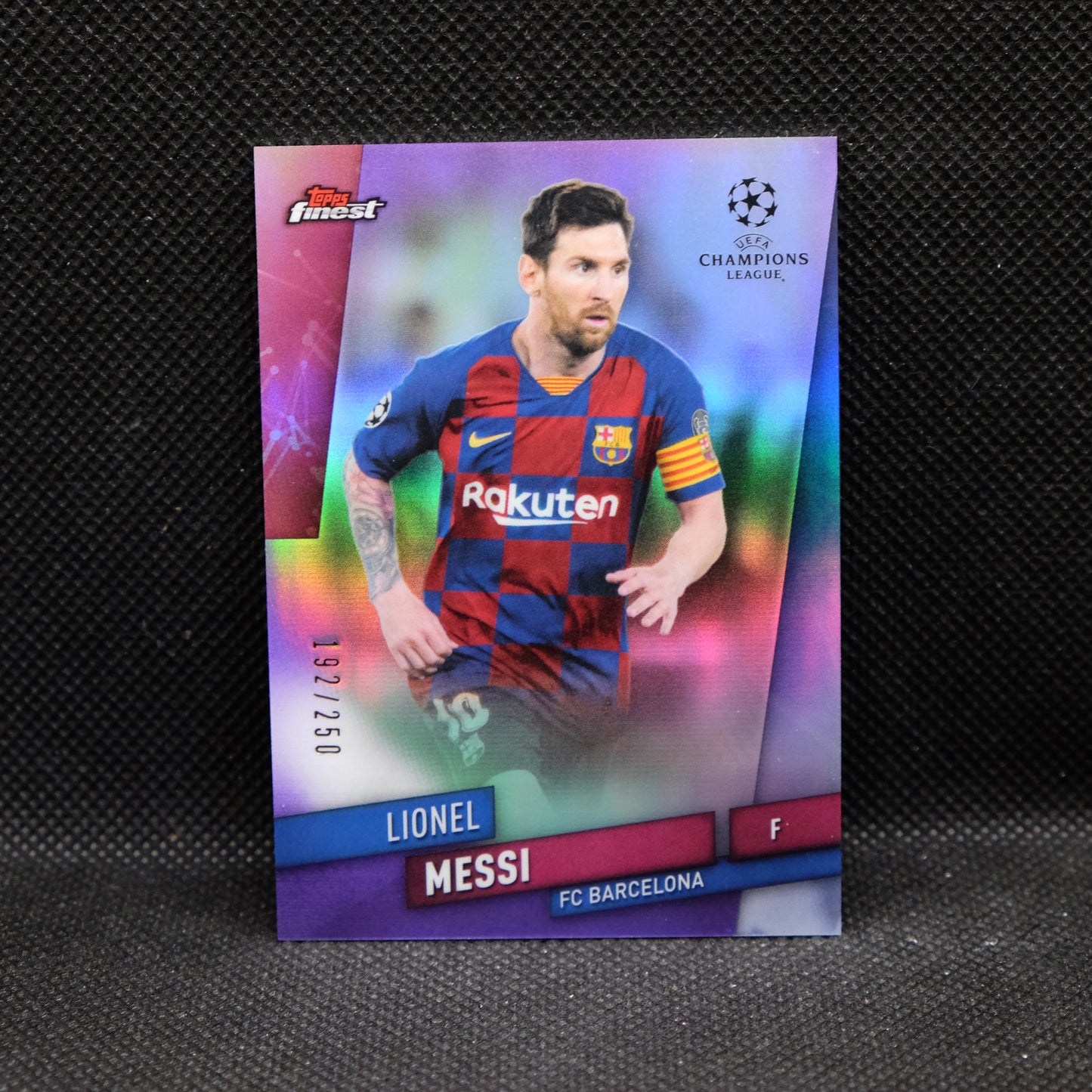2018-19 Topps Finest UCL Lionel Messi #1 Purple Refractor /250