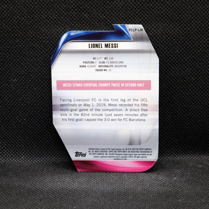 2019-20 Topps Finest UCL Lionel Messi Finest Performers Holo FCLP-LM