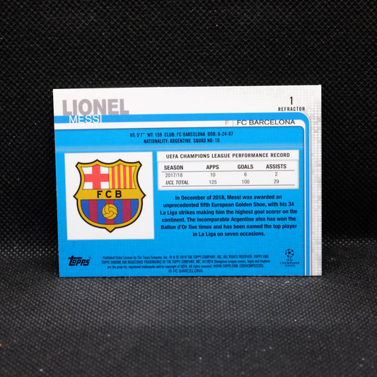 2018-19 Topps Finest UCL Lionel Messi #1 Refractor