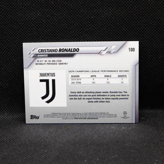 2019-20 Topps Chrome Cristiano Ronaldo #100 Variation Sapphire Refractor