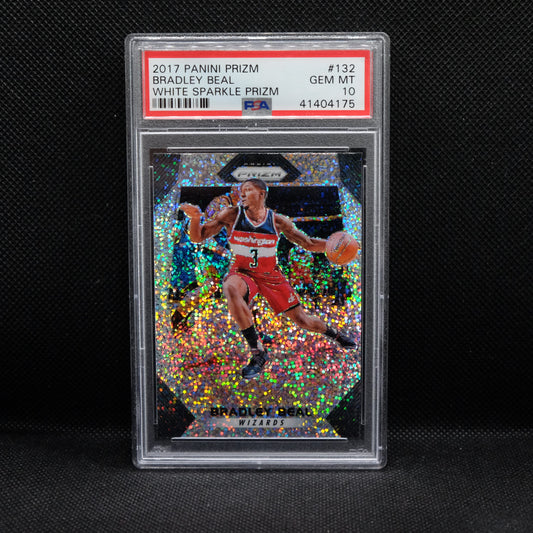 2017-18 Bradley Beal Prizm #132 White Sparkle Prizm PSA 10
