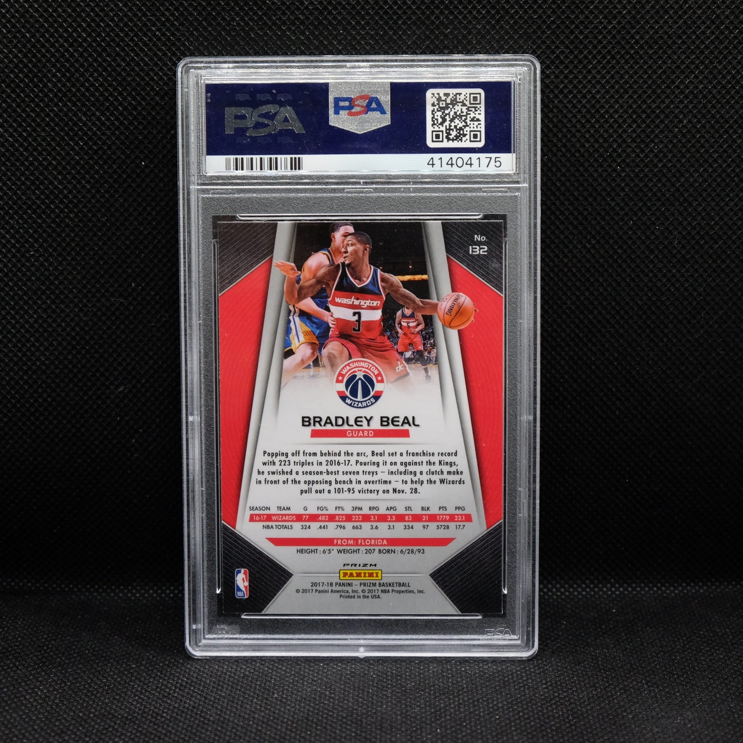 2017-18 Bradley Beal Prizm #132 White Sparkle Prizm PSA 10