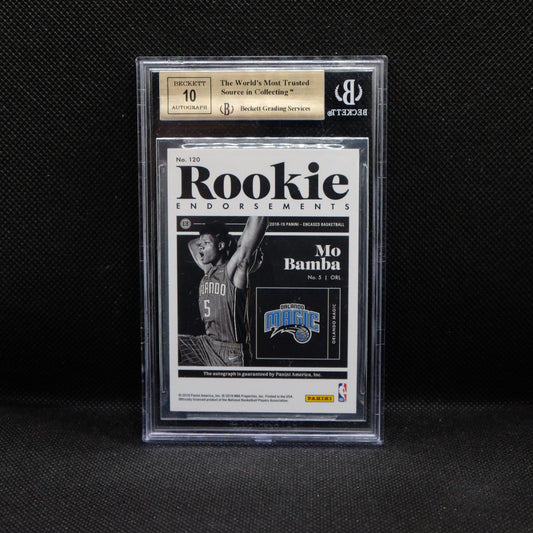 2018-19 Mo Bamba Encased Rookie Endorsements Red /25 BGS 9.5