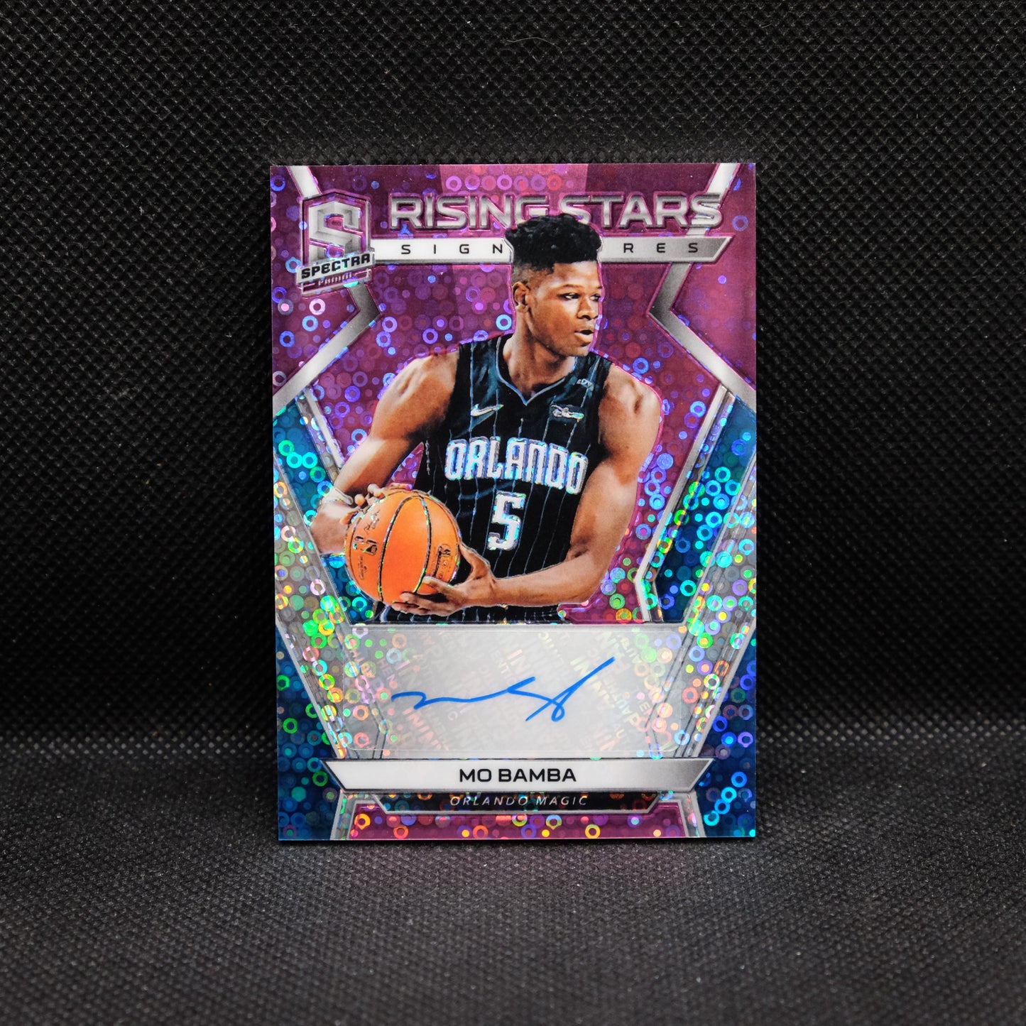 2018-19 Mo Bamba Spectra Rising Stars Signatures Rookie Auto Pink Fast Break /25