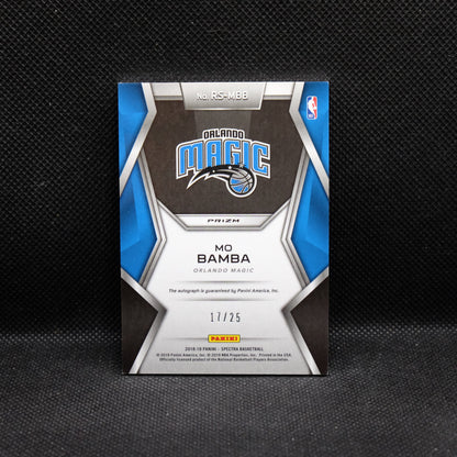 2018-19 Mo Bamba Spectra Rising Stars Signatures Rookie Auto Pink Fast Break /25