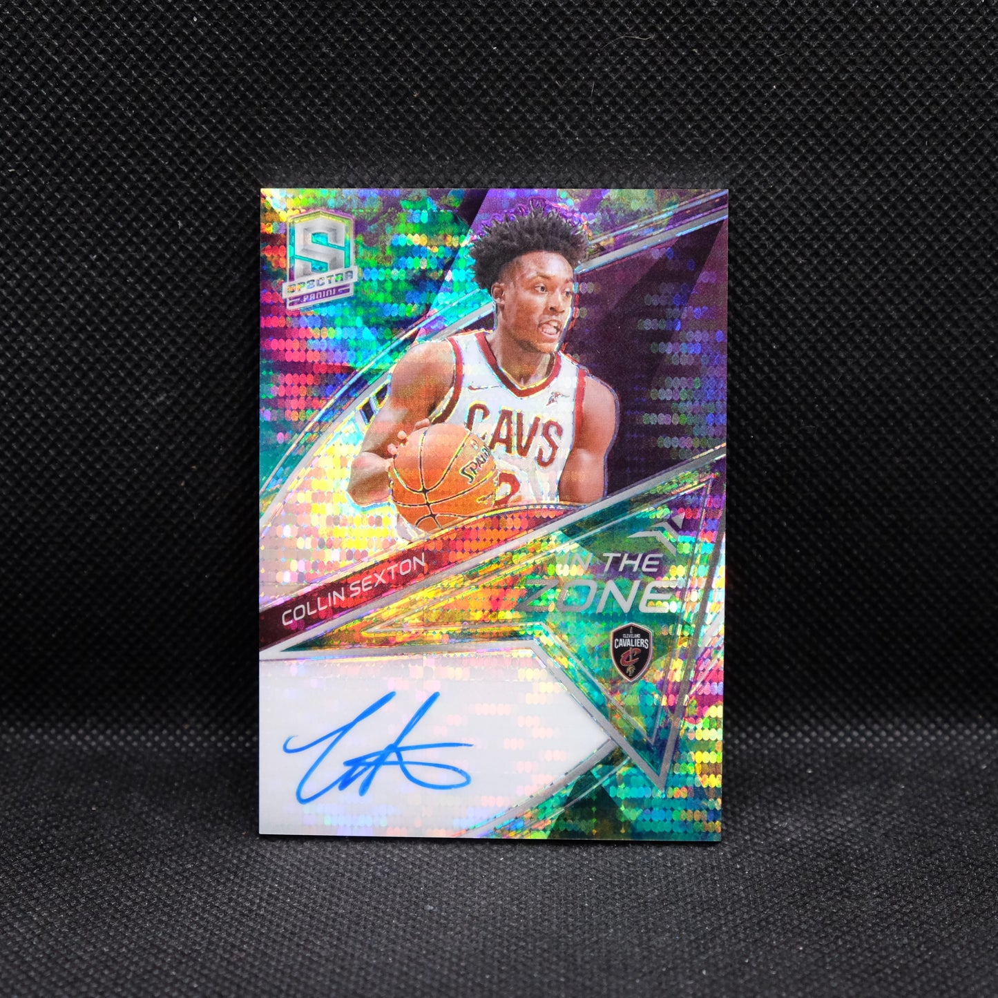 2019-20 Collin Sexton Spectra IZ-CSX In The Zone Celestial Prizm Auto /75